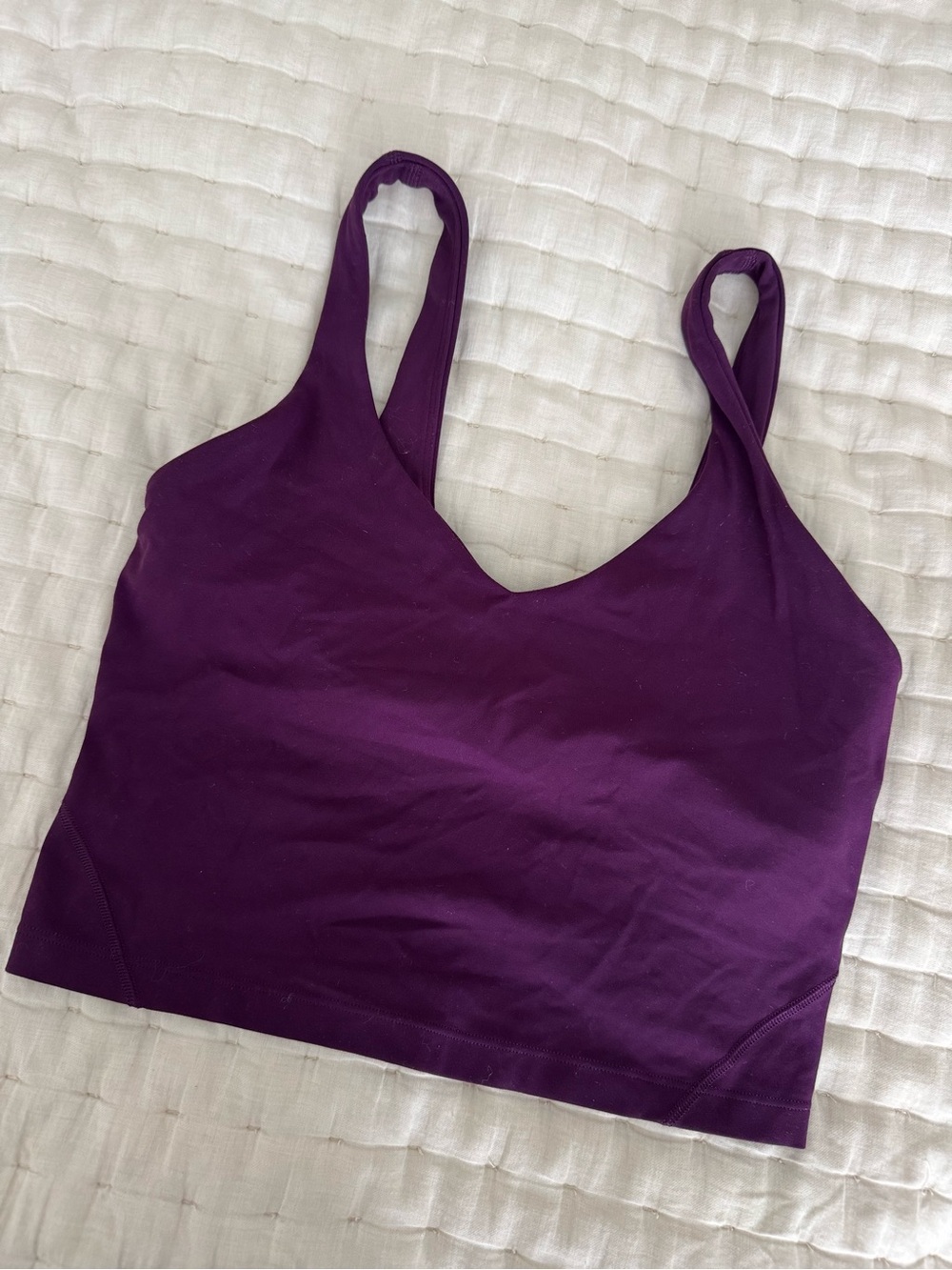 Lululemon Purple V-Neck Seamless Crop Tank